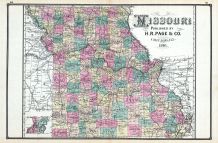 Missouri State Map, Wisconsin State Atlas 1881